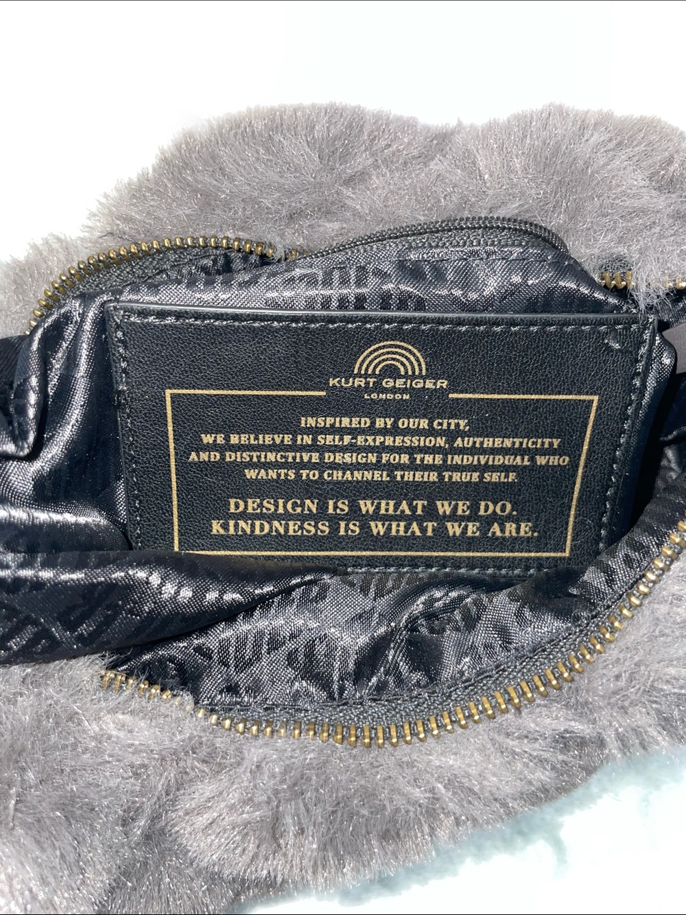 Kurt Geiger Quilted Faux Fur Crossbody/Shoulder Bag - Picture 14 of 15